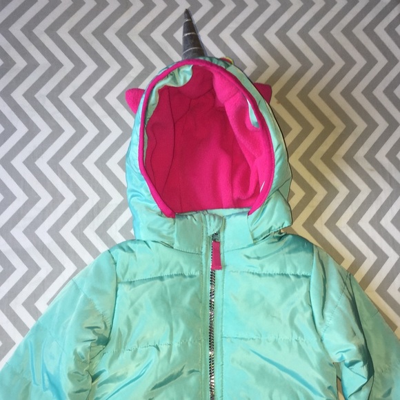 Cat & Jack Unicorn winter/rain coat 12M